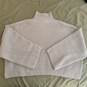 Topshop tan Turtleneck chunky Sweater